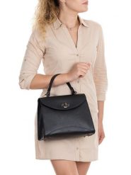 Lia Biassoni Skórzana torebka "Arera" w kolorze czarnym - 29 x 23 x 13 cm rozmiar: onesize. Czarne torebki klasyczne damskie Lia Biassoni, z materiału, bez dodatków. Za 339.99 zł.