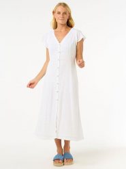 Rip Curl Sukienka "Premium Surf" w kolorze białym rozmiar: S. Białe sukienki damskie Rip Curl, bez wzorów, z bawełny, bez ramiączek. Za 153.34 zł.