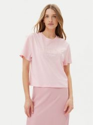 Guess T-Shirt V5GI09 K9RM1 Różowy Regular Fit. Czerwone t-shirty damskie Guess, xxs, z aplikacjami, z bawełny, bez kołnierzyka. Za 79.99 zł.