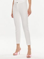 Rinascimento Spodnie materiałowe CFC0118248003 Biały Regular Fit. Białe spodnie materiałowe damskie Rinascimento, bez wzorów, z materiału. Za 189.99 zł.
