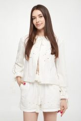 Koszula damska boho TWINSET. Koszule damskie Twinset Milano, bez wzorów, boho, bez kołnierzyka, bez ramiączek. W wyprzedaży za 816.73 zł.