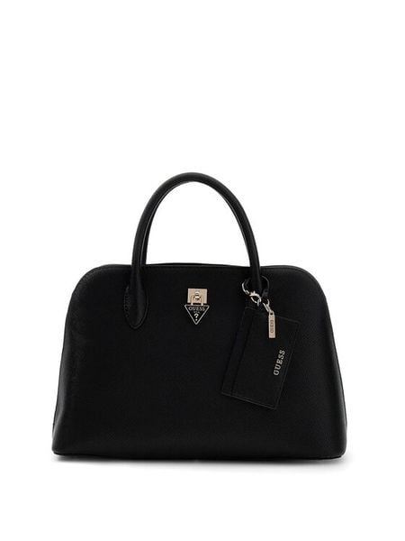 Guess Torebka Patsie HWZG99 19060 Czarny. Czarne kuferki damskie Guess, z aplikacjami, ze skóry, bez dodatków. Za 349.99 zł.