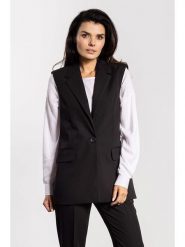 Awama Kamizelka w kolorze czarnym rozmiar: L. Czarne kamizelki damskie Awama, l, bez wzorów, bez kaptura. Za 174.99 zł.