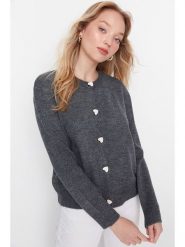 Trendyol Kardigan w kolorze antracytowym rozmiar: S. Czarne kardigany damskie Trendyol, s, bez wzorów. Za 82.83 zł.