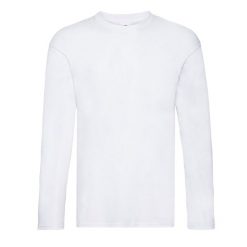 Oryginalna Koszulka Z Długim Rękawem Dla Dorosłych Unisex. Białe bluzki damskie Fruit of the Loom, xl, bez wzorów, sportowe, bez kołnierzyka, bez ramiączek. Za 43.99 zł.