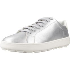 Tenisówki Geox Model D Spherica Ecub Kolor Srebrny. Szare obuwie sportowe damskie Geox, z syntetyku, bez zapięcia, tenisowe. Za 409.99 zł.