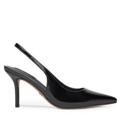 Szpilki Nine West. Czarne szpilki damskie Nine West, bez wzorów, bez obcasa, na szpilce, bez zapięcia. Za 229.99 zł.