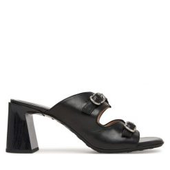 Klapki Hispanitas. Czarne klapki damskie Hispanitas, bez wzorów, bez obcasa, bez zapięcia. Za 609.99 zł.