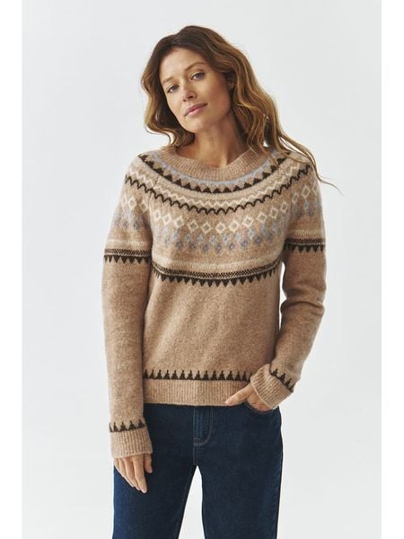 TATUUM Sweter "Alice" w kolorze beżowym rozmiar: XL. Brązowe swetry klasyczne damskie TATUUM, xl, z wełny, bez kołnierzyka. Za 287.84 zł.