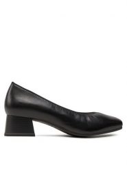 Caprice Czółenka 9-22303-43 Czarny. Czarne czółenka damskie Caprice, bez wzorów, ze skóry, bez obcasa. Za 265.99 zł.