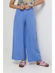 Lin Passion Lniane spodnie w kolorze niebieskim rozmiar: 40/42. Niebieskie spodnie materiałowe damskie Lin Passion, bez wzorów, ze lnu. Za 130.99 zł.