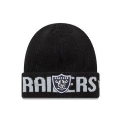 Czapka zimowa New Era NFL Las Vegas Raiders Wordmark Black Beanie 60691248. Czarne czapki damskie New Era, na zimę, bez wzorów. Za 136.85 zł.