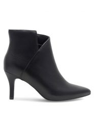 Sergio Bardi Botki WYL3038-14Z-SB Czarny. Czarne botki damskie Sergio Bardi, ze skóry, bez obcasa, na szpilce, bez zapięcia. Za 258.99 zł.