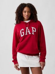 GAP Bluza w kolorze czerwonym rozmiar: XL. Czerwone bluzy damskie GAP, s, bez wzorów, z materiału, z kapturem. Za 101.94 zł.