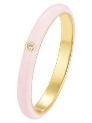 Les Favorites Pozłacany pierścionek z cyrkonią rozmiar: 58. Różowe pierścionki damskie Les Favorites, z cyrkonią, pozłacane. Za 118.28 zł.