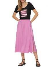 S.Oliver Spódnica w kolorze różowym rozmiar: 36. Różowe spódnice damskie S.Oliver, s, bez wzorów, z bawełny, midi. Za 91.34 zł.