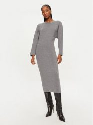 PINKO Sukienka dzianinowa Vitigno 103944 A221 Szary Regular Fit. Szare sukienki damskie Pinko, bez wzorów, z dzianiny, bez ramiączek. Za 1,099.00 zł.
