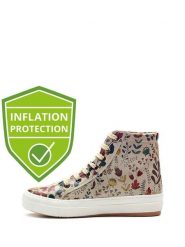 Goby Sneakersy w kolorze beżowym ze wzorem rozmiar: 37. Brązowe obuwie sportowe damskie Goby, z materiału, za kostkę, bez zapięcia. Za 237.45 zł.