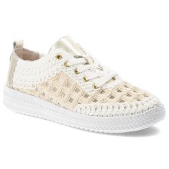 Półbuty damskie S.Barski, z materiału pleciona cholewka sznurowanie lekka podeszwa styl casual, białe, GR61-5951. Białe półbuty damskie S.BARSKI, bez wzorów, bez obcasa, bez zapięcia. Za 199.00 zł.