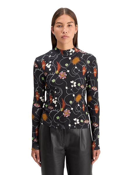 Scotch & Soda Koszulka w kolorze czarnym rozmiar: L. Czarne koszulki damskie Scotch & Soda, l, bez wzorów, bez kołnierzyka, bez ramiączek. Za 100.04 zł.