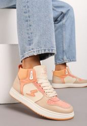 Pomarańczowe Sneakersy Aura. Brązowe obuwie sportowe damskie Renee, z jeansu, bez zapięcia. Za 44.99 zł.