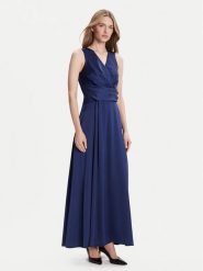 Rinascimento Sukienka wieczorowa CFC0124986003 Granatowy Regular Fit. Niebieskie sukienki damskie Rinascimento, bez wzorów, z syntetyku, wizytowe, bez ramiączek. Za 819.99 zł.
