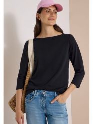 Cecil Koszulka w kolorze czarnym rozmiar: M. Czarne bluzki damskie Cecil, m, bez wzorów, z bawełny, bez kołnierzyka, bez ramiączek. Za 60.95 zł.