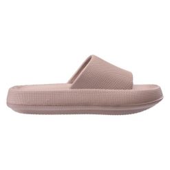 Klapki Martes Essentials Lady Mia 92800598326 beżowy. Brązowe klapki damskie bez wzorów, bez obcasa, bez zapięcia. Za 94.64 zł.