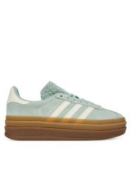 Adidas Sneakersy Gazelle Bold JS3902 Zielony. Zielone obuwie sportowe damskie Adidas, ze skóry, bez zapięcia. Za 399.99 zł.