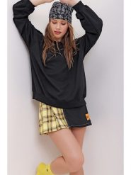 Trend Alacati Bluza w kolorze czarnym rozmiar: XL. Czarne bluzy damskie Trend Alacati, xl, bez wzorów, bez kaptura. Za 57.06 zł.