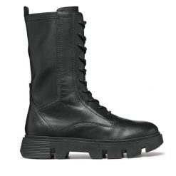 Trapery Geox. Czarne trapery damskie Geox, bez zapięcia. Za 549.99 zł.