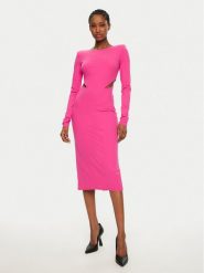 Patrizia Pepe Sukienka koktajlowa 8A1454/J129-R846 Różowy Slim Fit. Czerwone sukienki damskie Patrizia Pepe, bez wzorów, z syntetyku, wizytowe, bez ramiączek. Za 899.99 zł.