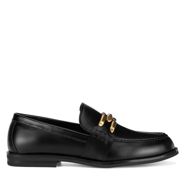 Mokasyny GINO ROSSI. Czarne mokasyny damskie Gino Rossi, bez obcasa. Za 223.99 zł.