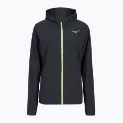 Kurtka tenisowa damska Mizuno Mugen Hooded Jacket. Czarne kurtki damskie Mizuno, s, bez wzorów, z elastanu, bez kaptura. Za 219.99 zł.