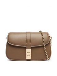 Tommy Hilfiger Torebka Th Heritage Chain Crossover AW0AW19319 Beżowy. Brązowe torebki wieczorowe damskie Tommy Hilfiger, bez wzorów, ze skóry, bez dodatków. Za 529.99 zł.