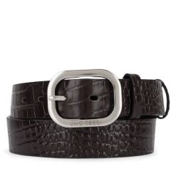 Pasek GINO ROSSI. Brązowe paski damskie Gino Rossi, bez wzorów. Za 99.99 zł.