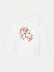 Guess Bluzka K4YI18 K6YW4 Biały Regular Fit. Białe bluzki i koszule dziewczęce Guess, z aplikacjami, z bawełny, bez kołnierzyka, bez ramiączek. Za 59.99 zł.