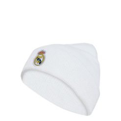 Czapka Real Madrid Beanie. Białe czapki damskie Adidas, bez wzorów. Za 119.00 zł.