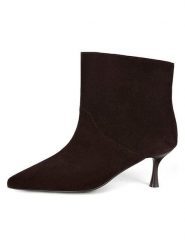 Loft37 Skórzane botki w kolorze brązowym rozmiar: 40. Brązowe botki damskie loft37, eleganckie, bez obcasa, na szpilce, bez zapięcia. Za 521.99 zł.