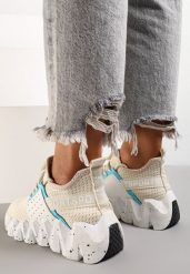 Beżowe Sneakersy Phenede. Brązowe obuwie sportowe damskie Renee, przed kostkę, bez zapięcia. Za 89.99 zł.