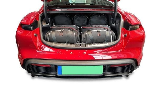 Torby Do Bagażnika Porsche Taycan Ev 2019+ 5Szt Kjust. Czarne torby podróżne KJUST, bez wzorów, z kauczuku. Za 1,251.00 zł.