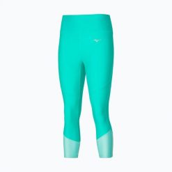 Legginsy damskie Mizuno Impulse Core 3/4. Zielone legginsy damskie Mizuno, s, bez wzorów, z elastanu. Za 129.99 zł.