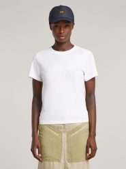 G-Star Koszulka w kolorze białym rozmiar: L. Białe bluzki damskie G-Star, l, bez wzorów, z bawełny, retro, bez kołnierzyka, bez ramiączek. Za 78.99 zł.