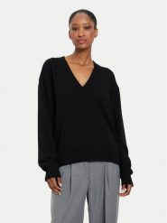 Kontatto Sweter 3M0177 Czarny Regular Fit. Czarne swetry klasyczne damskie Kontatto, m, z syntetyku, bez kołnierzyka. Za 259.99 zł.