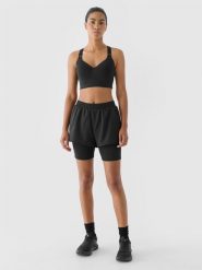 4F Spodenki treningowe 2w1 szybkoschnące damskie - szare XL. Szare spodenki sportowe damskie 4F, s, bez wzorów, z dzianiny, z podwyższonym stanem, do biegania. W wyprzedaży za 59.99 zł.