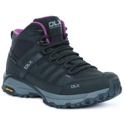 Damskie buty trekkingowe DLX Riona. Czarne obuwie trekkingowe damskie Trespass, z materiału, bez zapięcia. Za 576.50 zł.