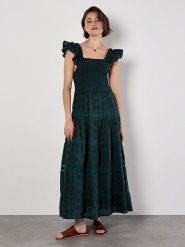 Apricot Sukienka w kolorze zielonym rozmiar: L. Zielone sukienki damskie Apricot, bez wzorów, z bawełny, bez ramiączek. Za 108.99 zł.