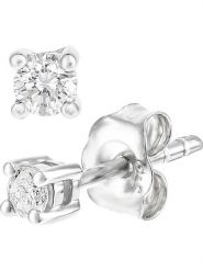 Revoni Złote kolczyki-wkrętki z diamentami rozmiar: onesize. Szare kolczyki damskie Revoni, z diamentem, złote. Za 1,087.99 zł.