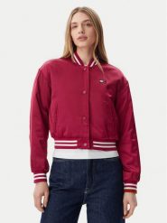 Tommy Jeans Kurtka bomber Satin Coach DW0DW20229 Różowy Regular Fit. Czerwone kurtki damskie Tommy Jeans, l, bez wzorów, z jeansu, bez kaptura. Za 479.99 zł.