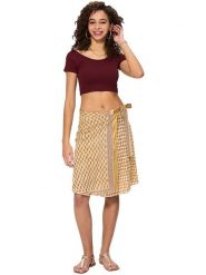 Aller Simplement Spódnica w kolorze beżowym rozmiar: 34-40. Brązowe spódnice damskie Aller Simplement, bez wzorów, z bawełny, midi. Za 56.99 zł.